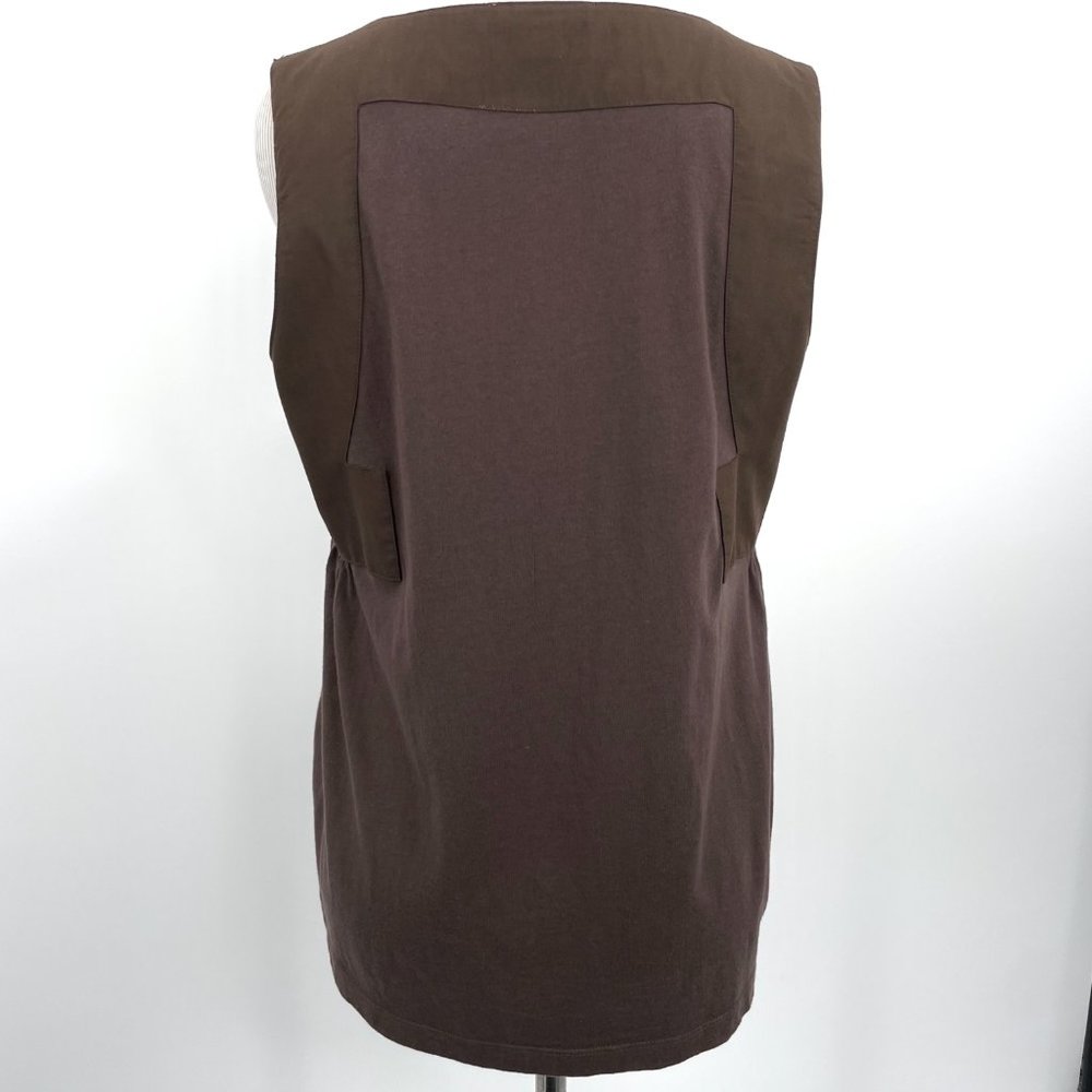 Boston Proper Brown Size Small Sleeveless Embroidered Sequin Blouse Womens Top - Picture 4 of 8